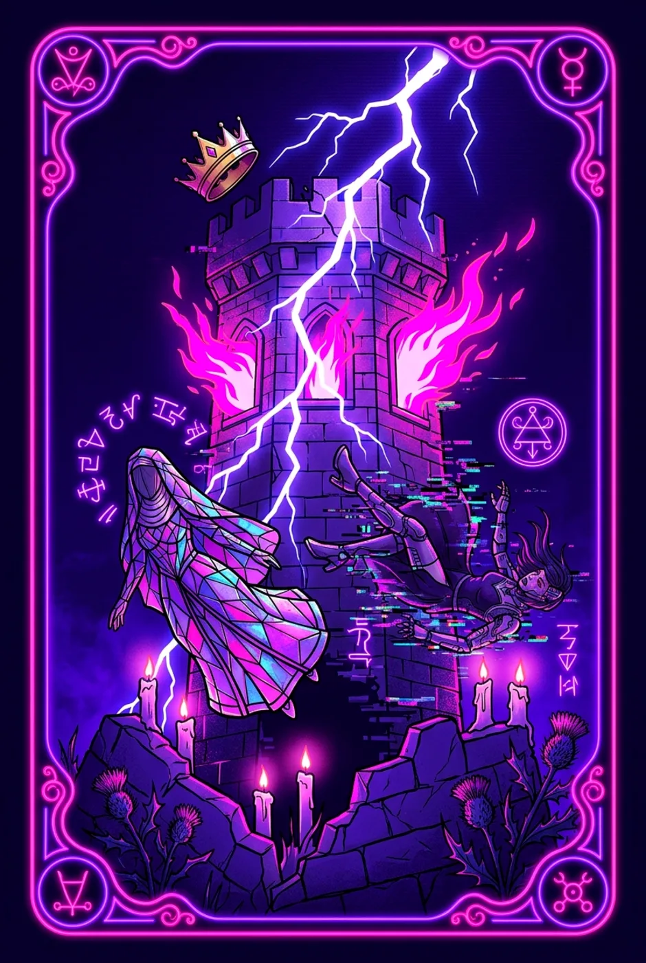 The Tower, reversed, a Core tarot card