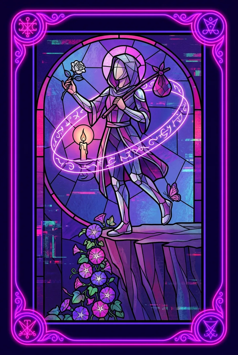 The Fool, upright, a Core tarot card