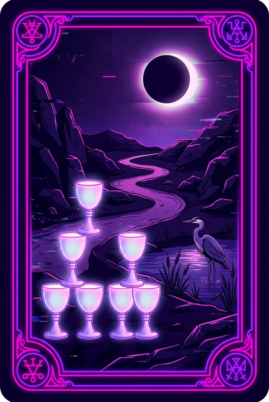 Eight of Cups, upright, a Core tarot card