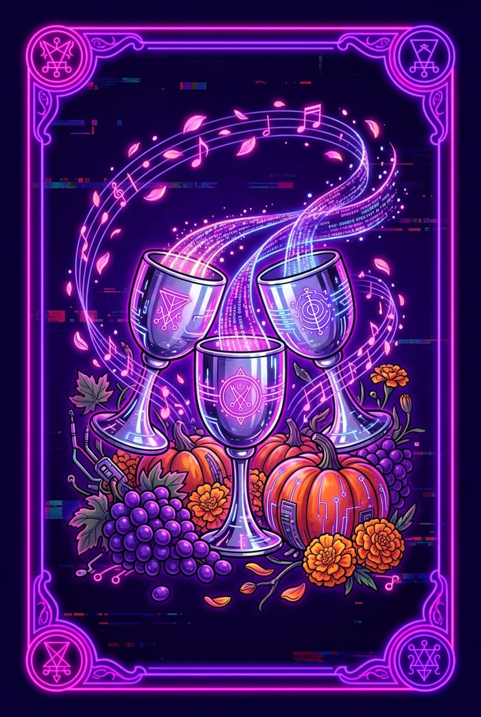 Three of Cups, upright, a Core tarot card