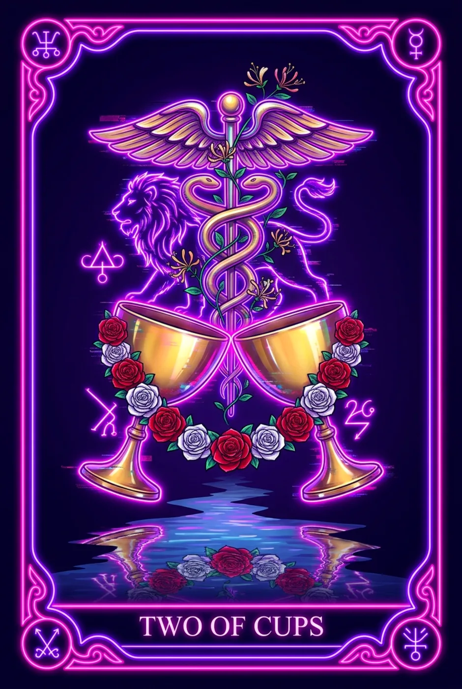 Two of Cups, upright, a Core tarot card