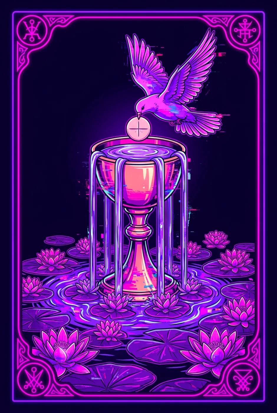 Ace of Cups, upright, a Core tarot card