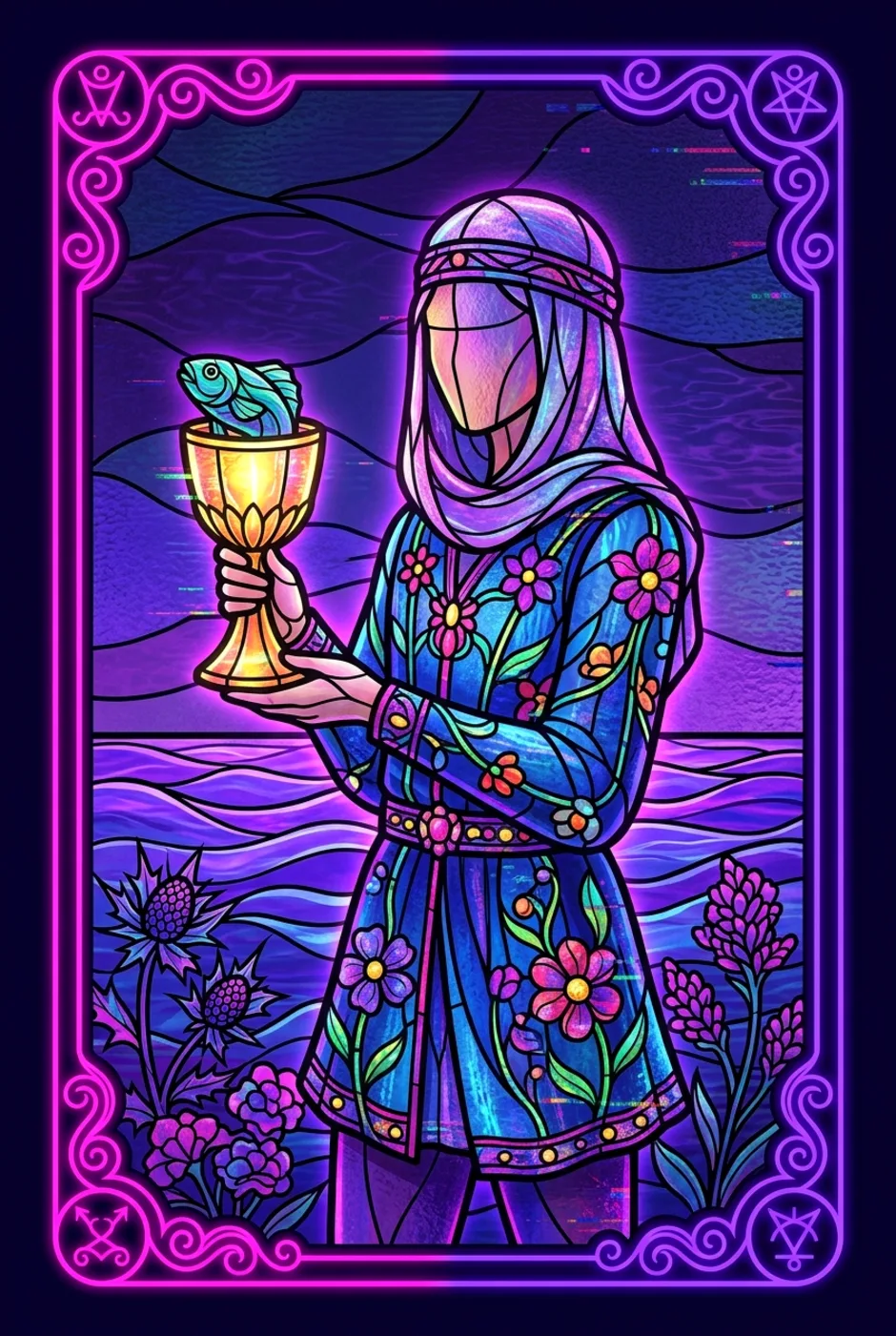 Page of Cups, upright, a Core tarot card