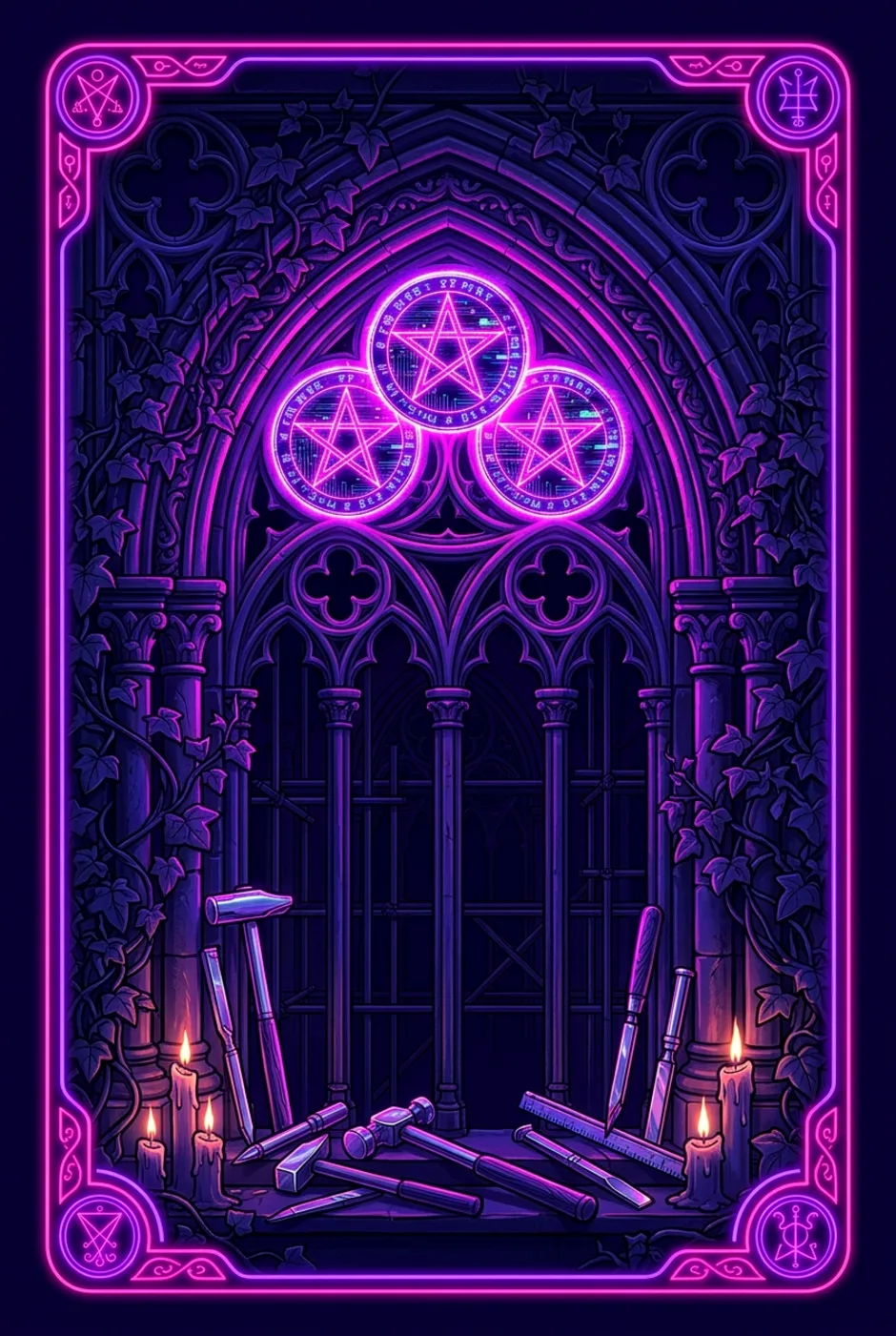 Three of Pentacles, upright, a Core tarot card