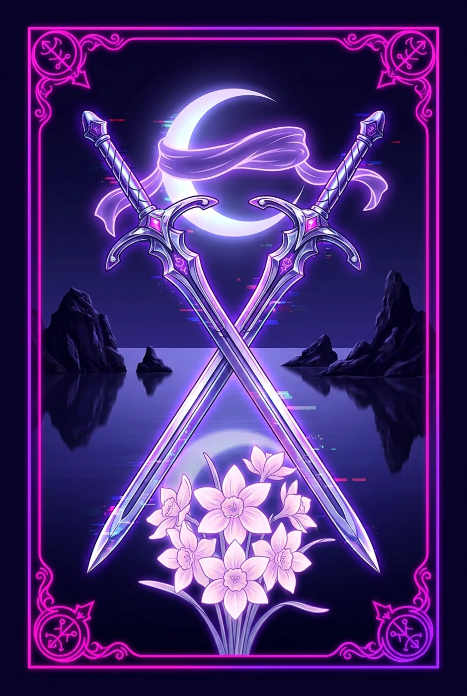 Two of Swords, reversed, a Core tarot card