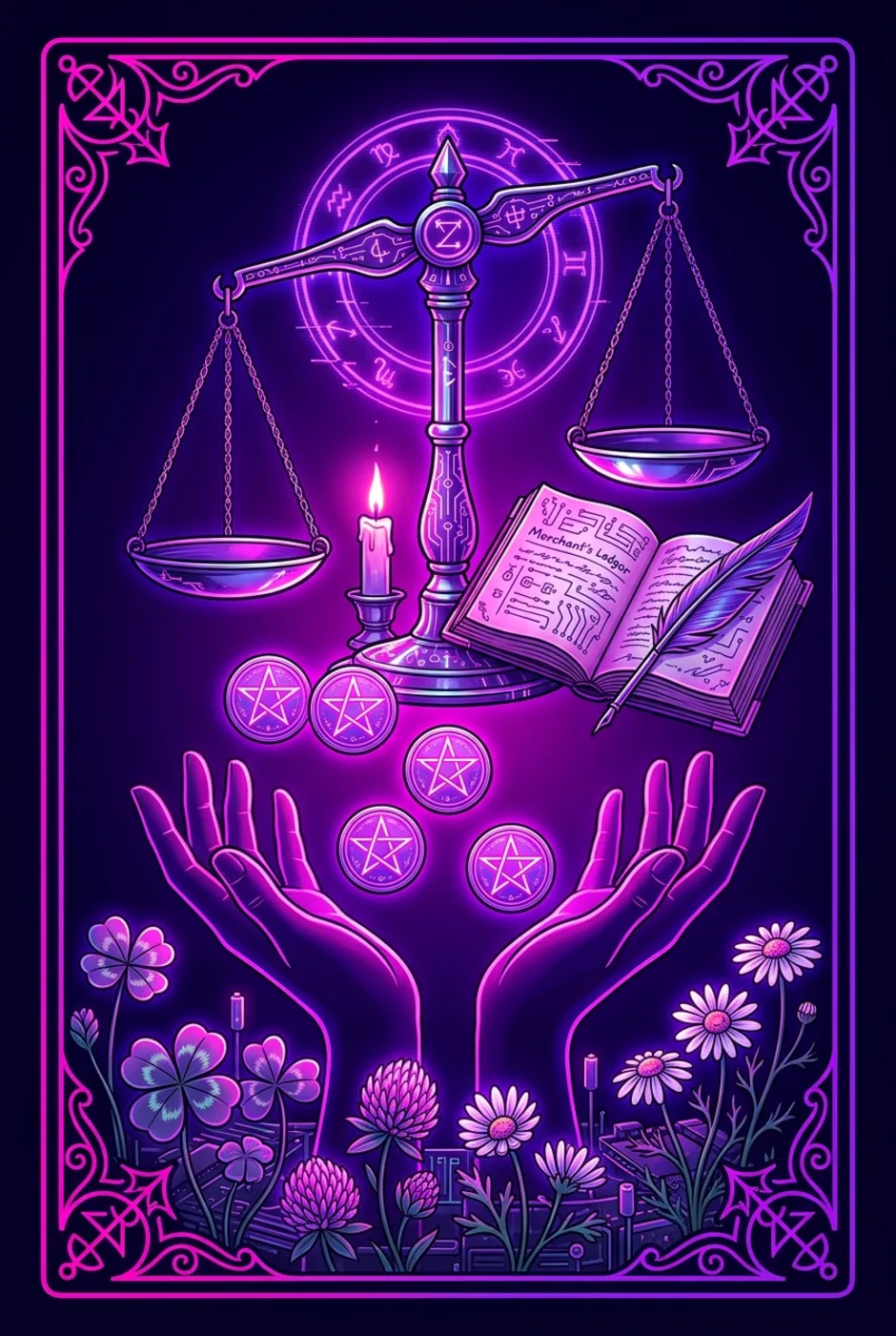 Six of Pentacles, upright, a Core tarot card