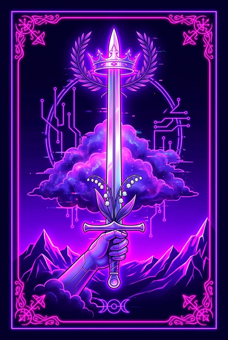 Ace of Swords, reversed, a Core tarot card