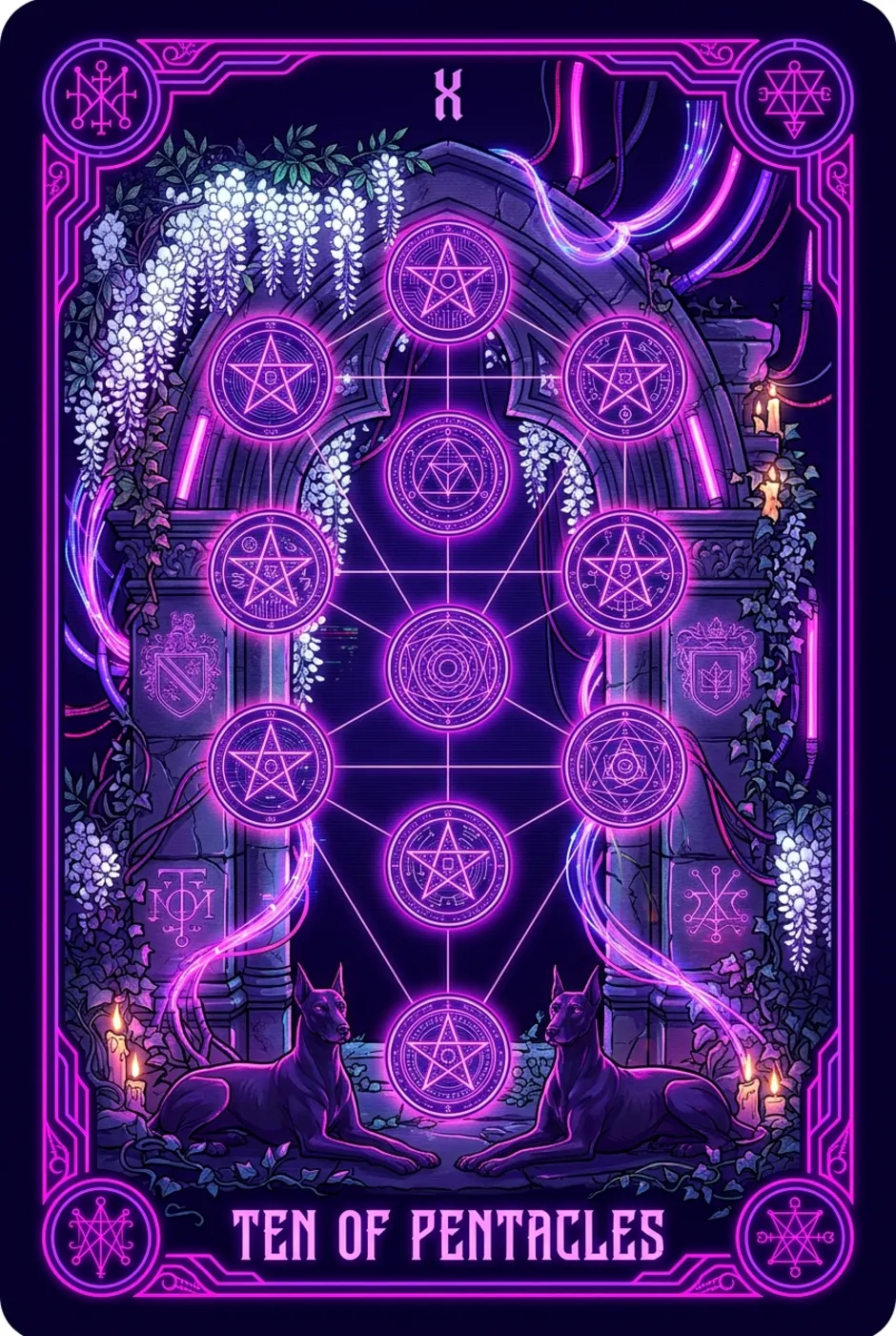 Ten of Pentacles, reversed, a Core tarot card