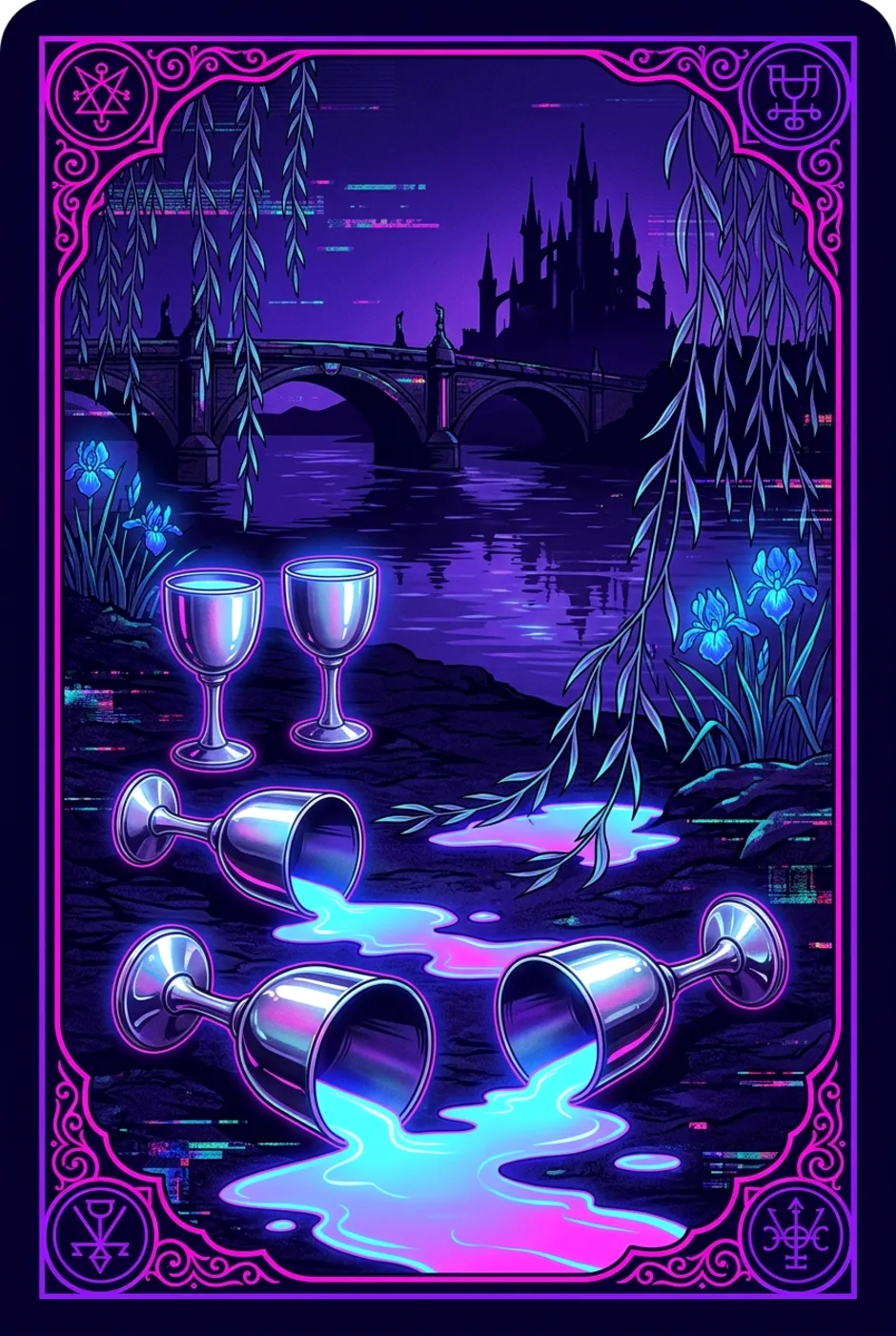 Five of Cups, upright, a Core tarot card
