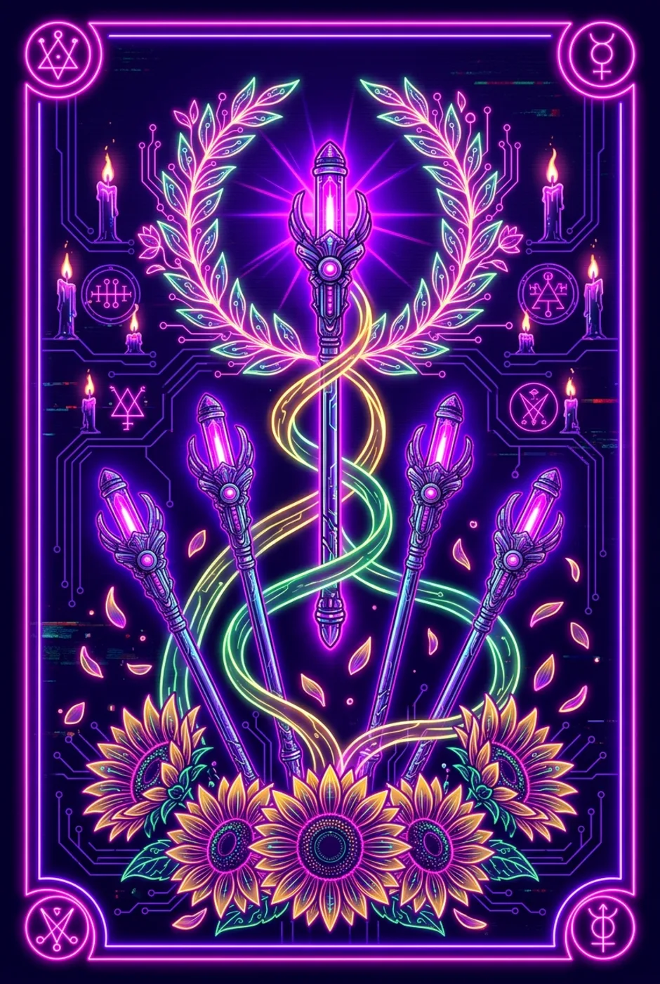 Six of Wands, upright, a Core tarot card