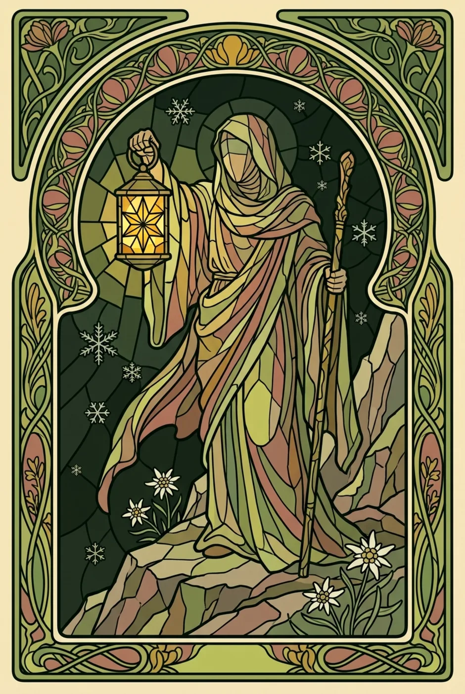 The Hermit, reversed, a L'Heure Verte tarot card