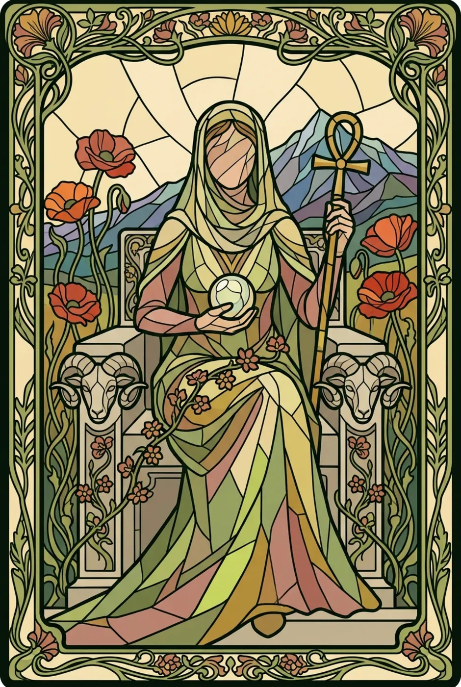 The Emperor, upright, a L'Heure Verte tarot card