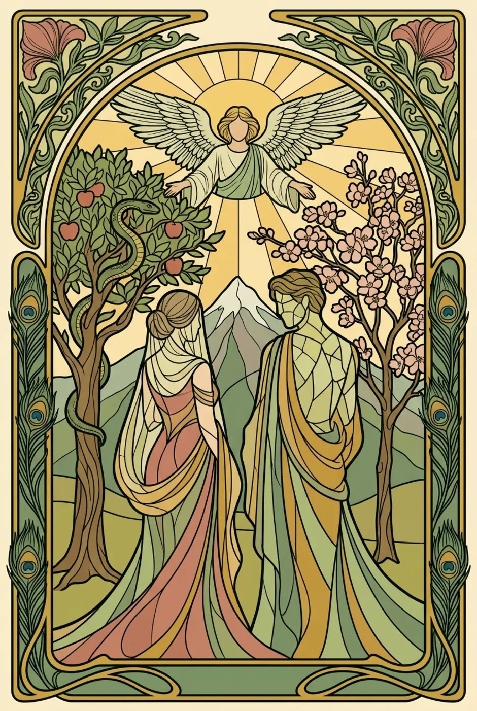 The Lovers, reversed, a L'Heure Verte tarot card