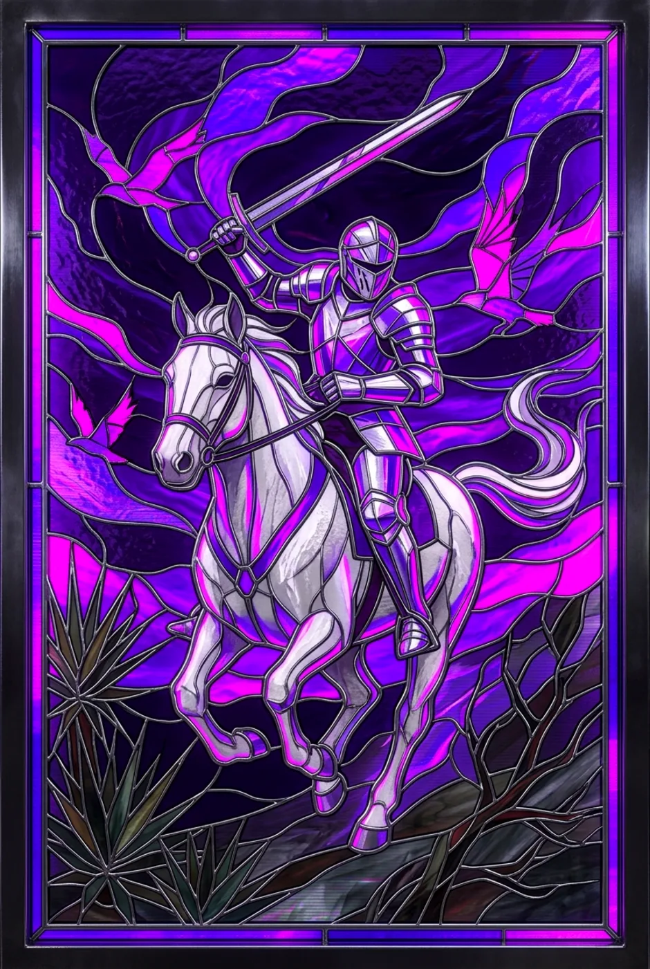 Knight of Swords, reversed, a Overclock tarot card