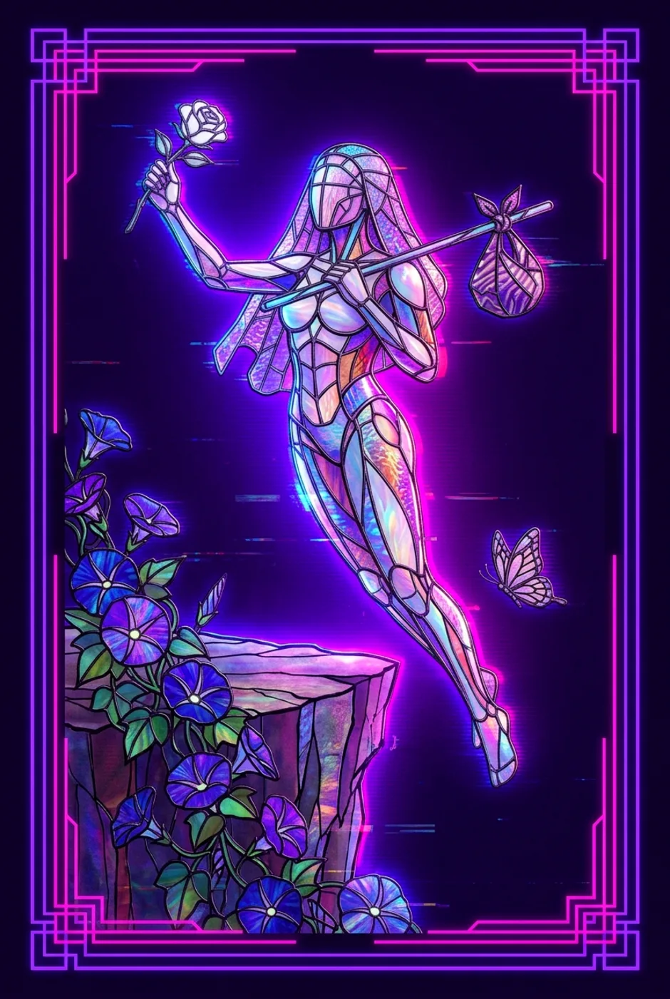 The Fool, reversed, a Overclock tarot card