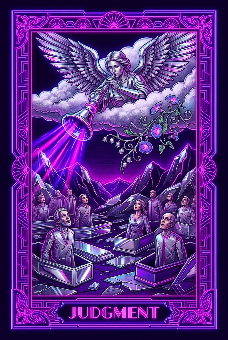 Judgement, reversed, a Overclock tarot card