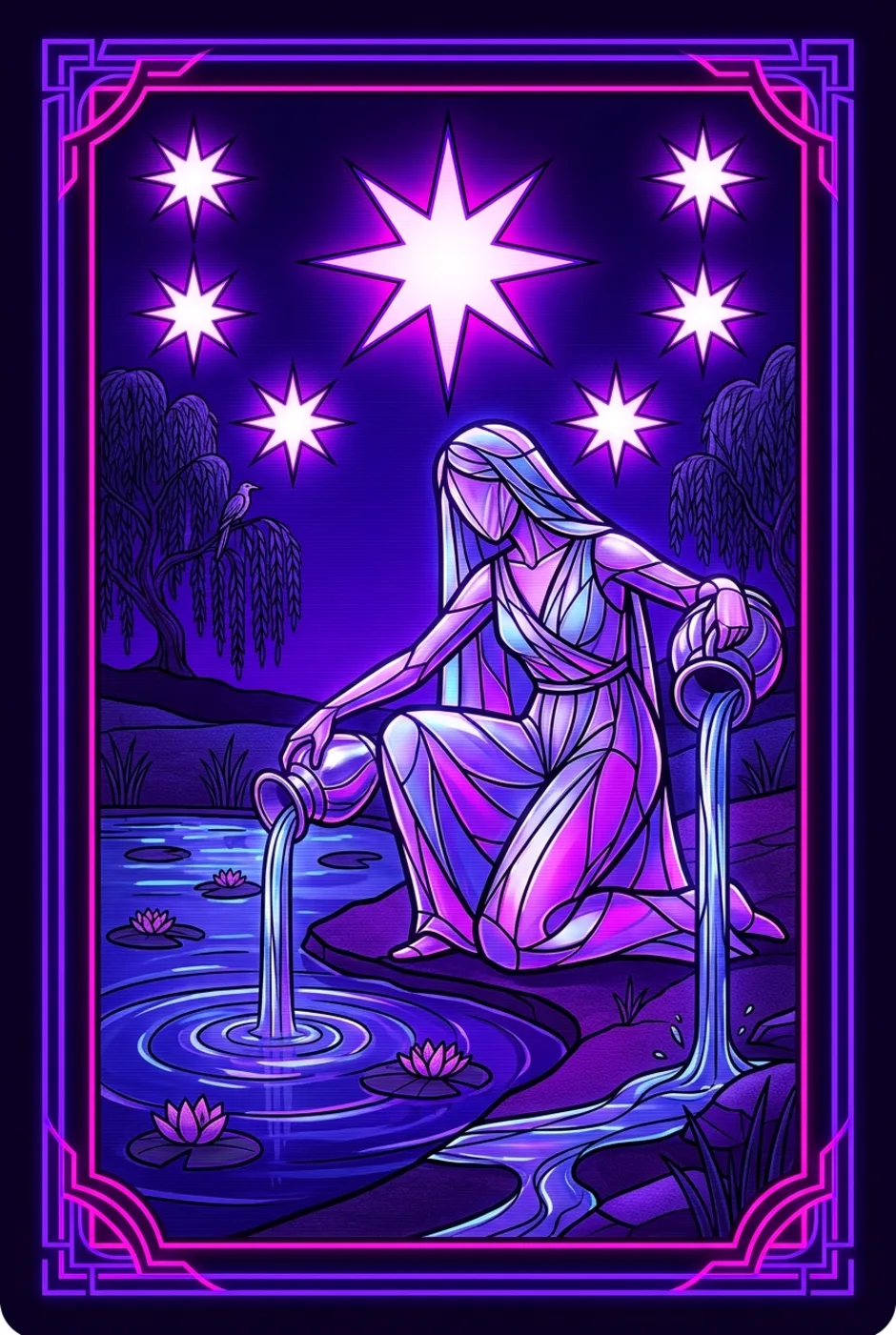 The Star, reversed, a Overclock tarot card