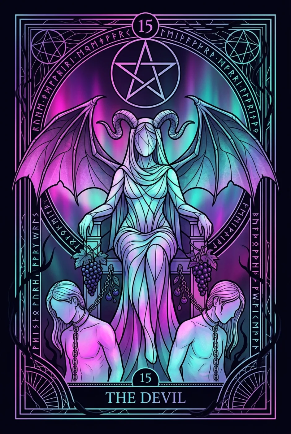 The Devil, reversed, a Witching tarot card