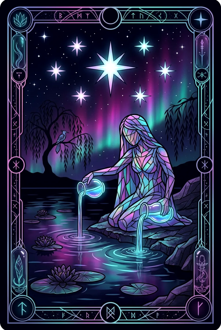 The Star, reversed, a Witching tarot card