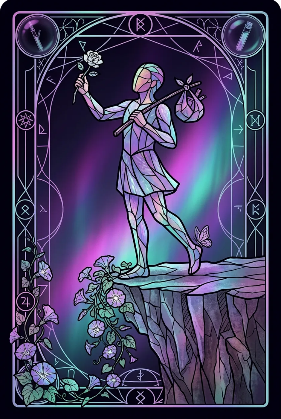 The Fool, reversed, a Witching tarot card