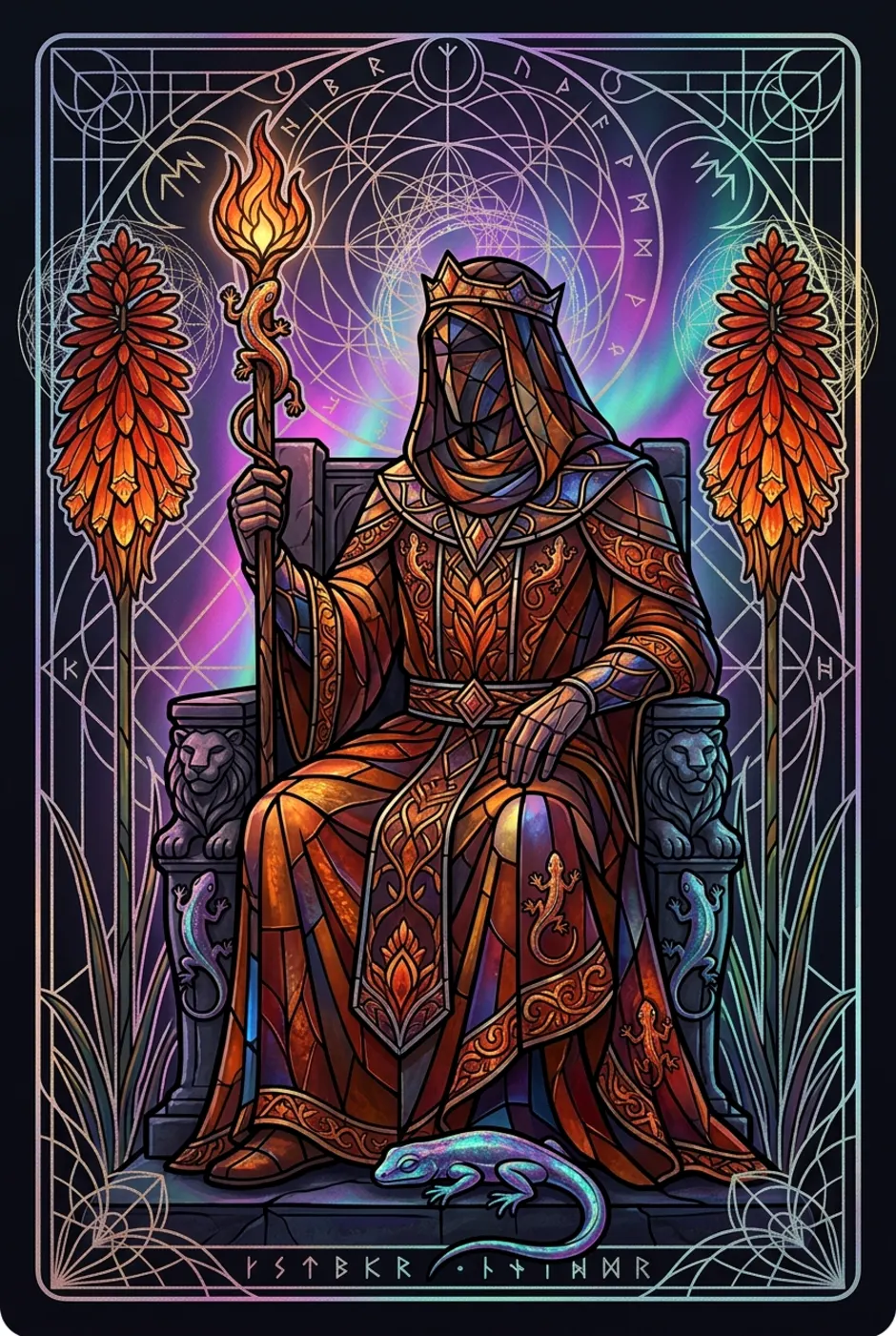 King of Wands, upright, a Witching tarot card