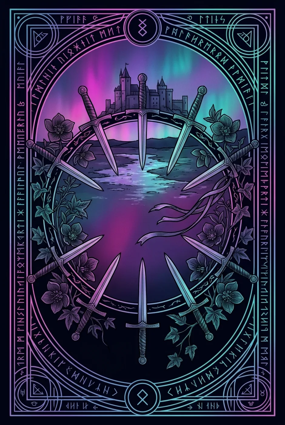 Eight of Swords, reversed, a Witching tarot card