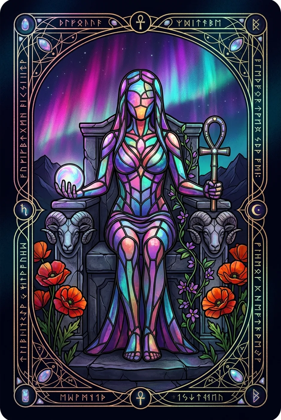 The Emperor, upright, a Witching tarot card
