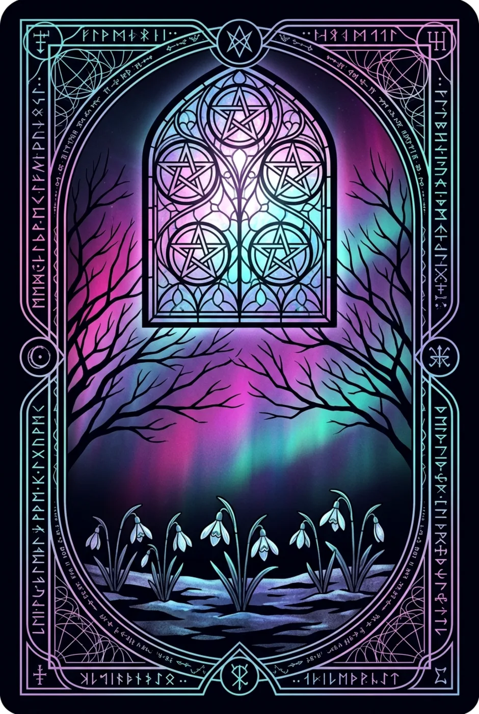Five of Pentacles, reversed, a Witching tarot card