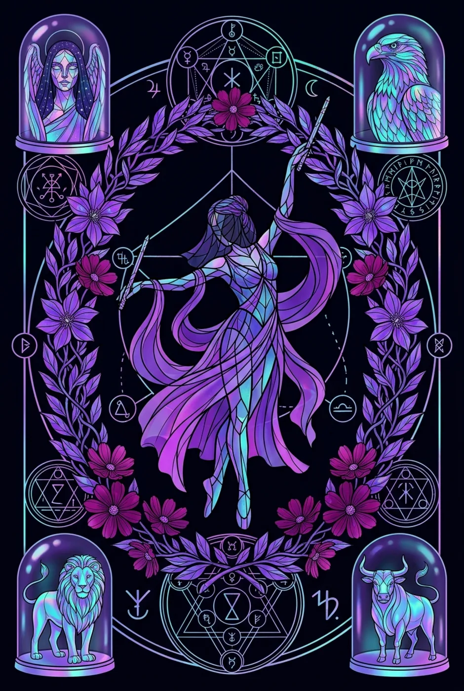 The World, reversed, a Witching tarot card