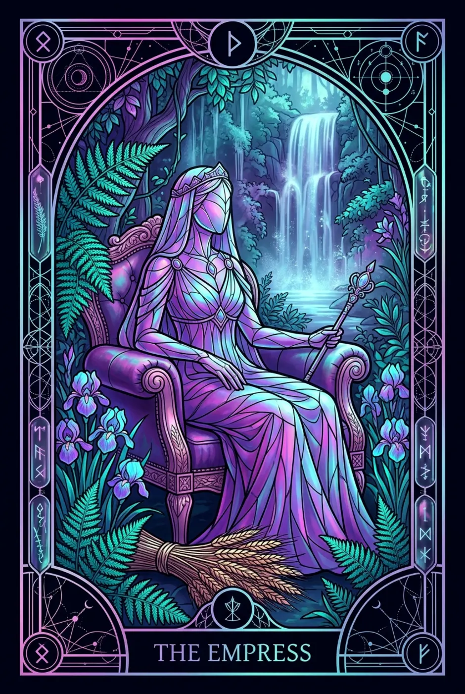 The Empress, upright, a Witching tarot card