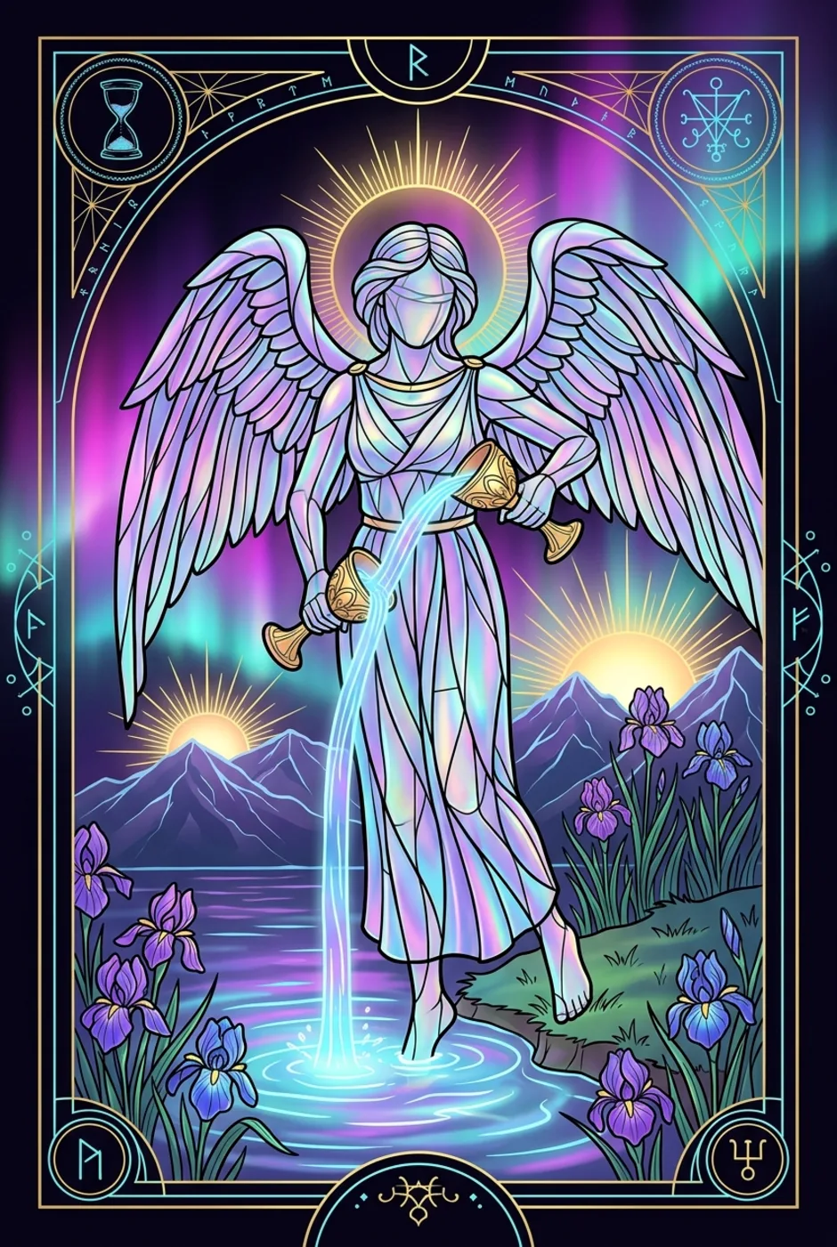 Temperance, upright, a Witching tarot card